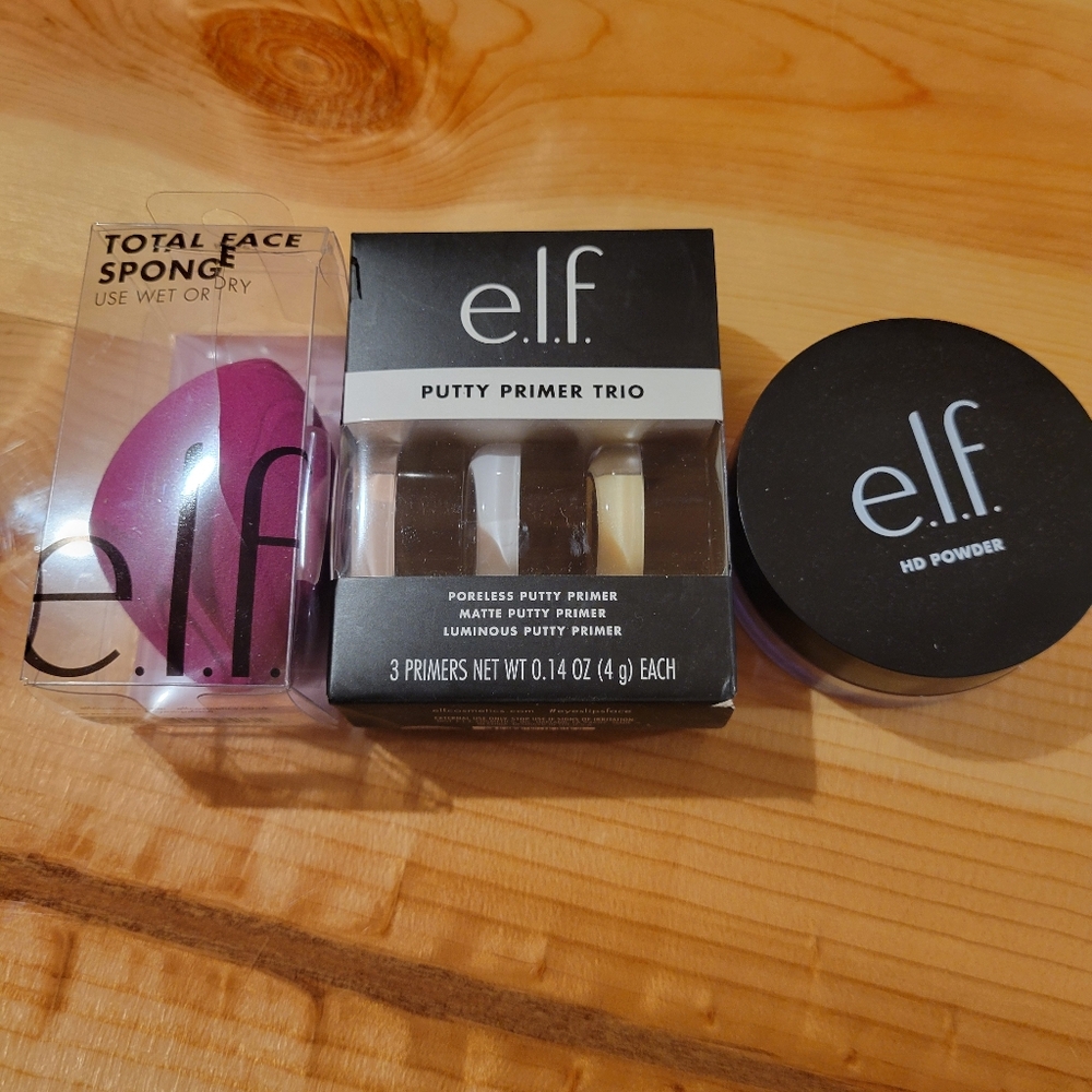 E.L.F. Putty Primer Trio Set, Total Face Sponge, HD Setting Powder - Picture 3 of 4